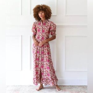 Mille Resort & Travel Laurel Floral Peasant Prairie Maxi Dress Size XL